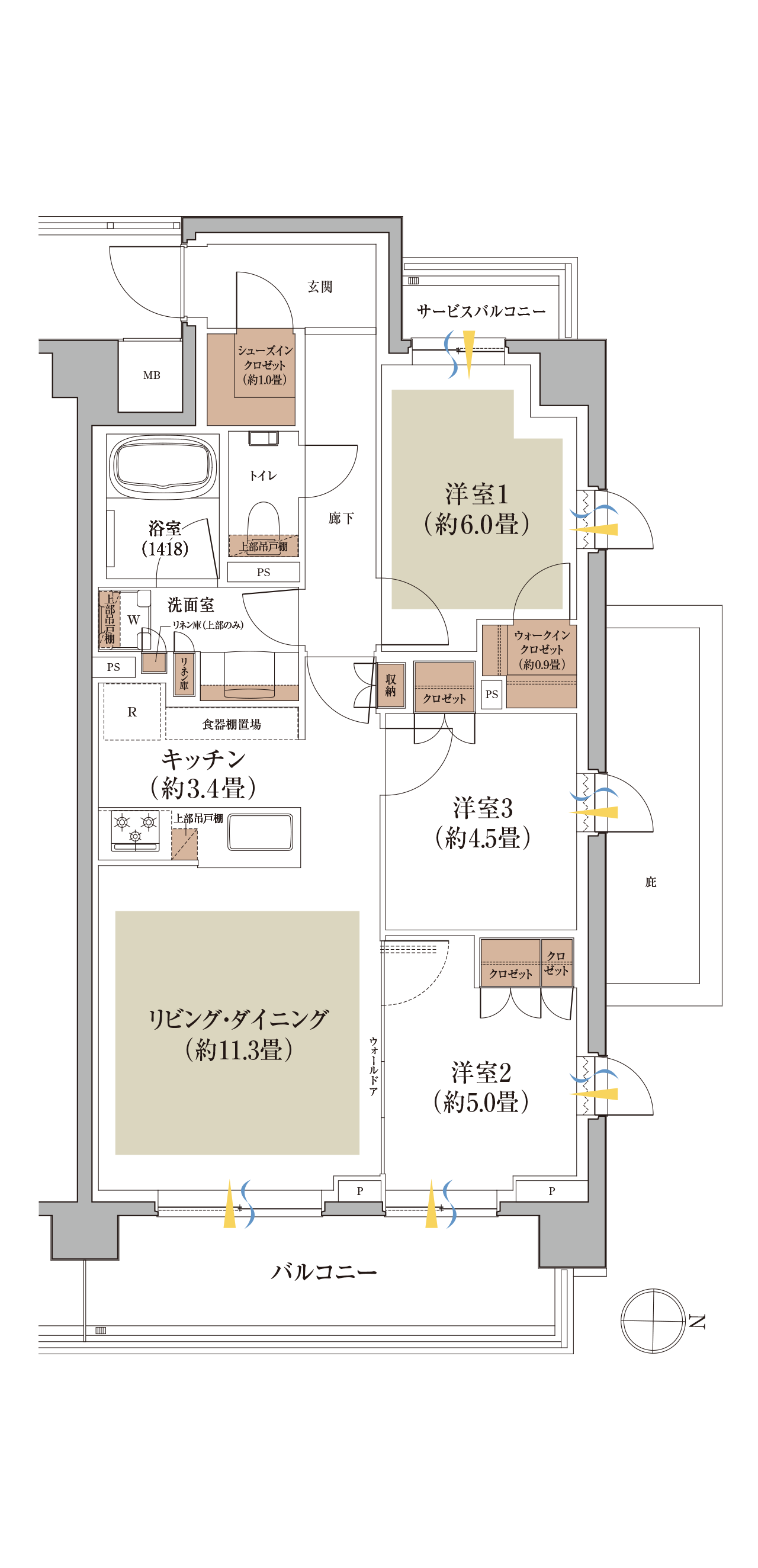 K type 間取り図