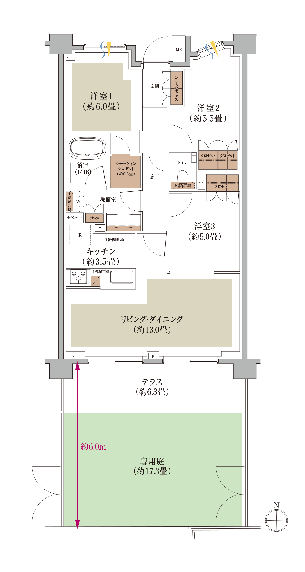 Cg type 間取り図